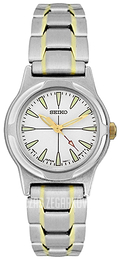 Seiko Dress Ladies Biały/Stal w odcieniu złota Ø23.5 mm SNF891