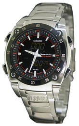 Seiko Czarny/Stal Ø43 mm SNJ019
