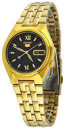 Seiko 5 Czarny/Stal w odcieniu złota Ø37 mm SNK324