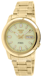 Seiko 5 Szampański/Stal w odcieniu złota Ø38 mm SNKK24
