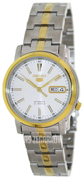 Seiko Dress Biały/Stal w odcieniu złota Ø38 mm SNKL84