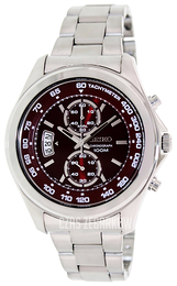 Seiko Chronograph Czarny/Stal Ø45 mm SNN253