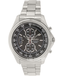 Seiko Chronograph Czarny/Stal Ø45 mm SNN255