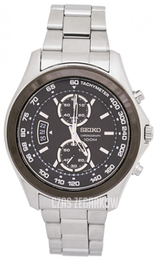 Seiko Chronograph Czarny/Stal Ø43 mm SNN257