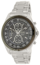 Seiko Chronograph Czarny/Stal Ø46 mm SNN257P1
