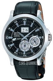 Seiko Premier Czarny/Skóra Ø40 mm SNP005P