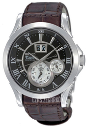 Seiko Premier Czarny/Skóra Ø40 mm SNP025