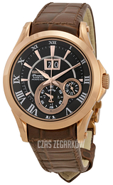Seiko Premier Czarny/Skóra Ø43 mm SNP038