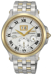 Seiko Astron Biały/Stal w odcieniu złota Ø44 mm SNP042P1
