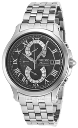 Seiko Premier Czarny/Stal Ø43 mm SPC067P1