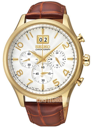 Seiko Srebrny/Skóra Ø43 mm SPC088