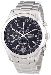 Seiko Chronograph Czarny/Stal Ø45 mm SPC125P1