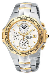 Seiko Coutura Biały/Stal w odcieniu złota Ø45 mm SPL002