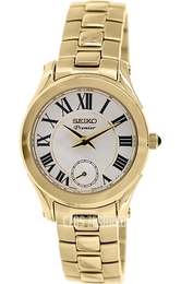 Seiko Premier Biały/Stal w odcieniu złota Ø31 mm SRKZ74