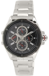 Seiko Chronograph Czarny/Stal Ø44 mm SRL035