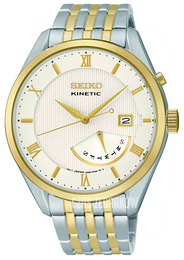 Seiko Biały/Stal w odcieniu złota Ø42 mm SRN056