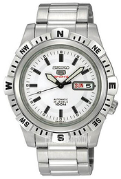 Seiko 5 Biały/Stal Ø42 mm SRP135