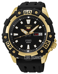 Seiko Czarny/Guma Ø45 mm SRP478