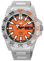 Seiko 5 Pomarańczowy/Stal Ø44 mm SRP483