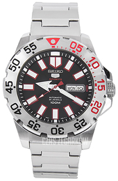 Seiko 5 Czarny/Stal Ø44 mm SRP485