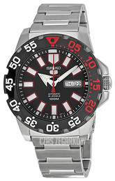 Seiko Czarny/Stal Ø44 mm SRP487