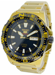 Seiko 5 Czarny/Stal w odcieniu złota Ø43 mm SRP548J1