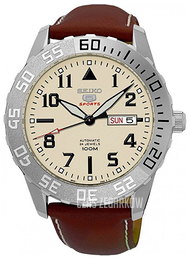 Seiko 5 Kremowy/Skóra Ø41 mm SRP757K1