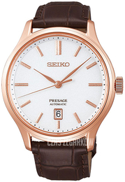 Seiko Presage Biały/Skóra Ø41.7 mm SRPD42J1
