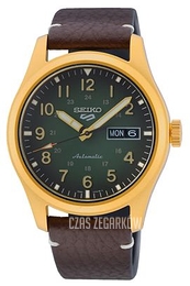 Seiko 5 Zielony/Skóra Ø39 mm SRPG42K1
