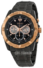 Seiko Chronograph Czarny/Stal Ø45 mm SRW028P1