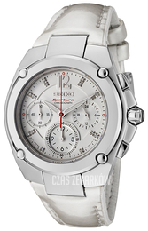 Seiko Sportura Biały/Skóra Ø38 mm SRW897