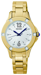 Seiko Dress Ladies Srebrny/Stal w odcieniu złota Ø30 mm SRZ424P1