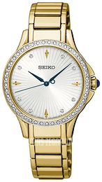 Seiko Dress Ladies Srebrny/Stal w odcieniu złota Ø30 mm SRZ488P1