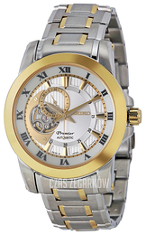 Seiko Premier Srebrny/Stal w odcieniu złota Ø42 mm SSA216
