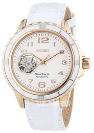 Seiko Sportura Biały/Skóra Ø37.7 mm SSA882J1