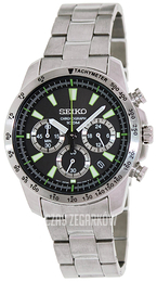 Seiko Chronograph Czarny/Stal Ø41 mm SSB027