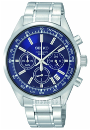 Seiko Chronograph Niebieski/Stal Ø41 mm SSB039