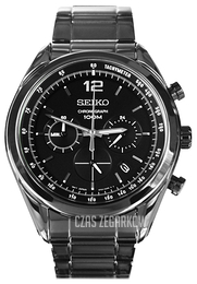 Seiko Chronograph Czarny/Stal Ø41 mm SSB093P1