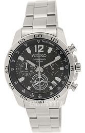 Seiko Chronograph Czarny/Stal Ø41 mm SSB125