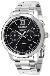 Seiko Chronograph Czarny/Stal Ø42 mm SSB139