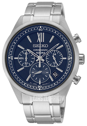 Seiko Chronograph Niebieski/Stal Ø41 mm SSB155P1
