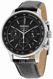 Seiko Chronograph Czarny/Skóra Ø41 mm SSB171P1