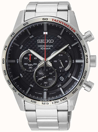 Seiko Czarny/Stal Ø45 mm SSB355P1