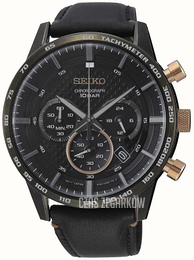Seiko Czarny/Skóra Ø45 mm SSB361P1
