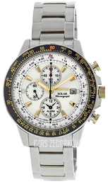 Seiko Chronograph Biały/Stal Ø43 mm SSC011