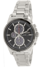 Seiko Chronograph Czarny/Stal Ø43 mm SSC087