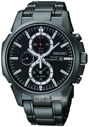 Seiko Solar Czarny/Stal Ø43 mm SSC095P1