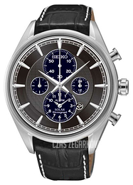 Seiko Chronograph Szary/Skóra Ø42 mm SSC211P2