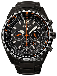 Seiko Chronograph Czarny/Stal Ø46 mm SSC263P1