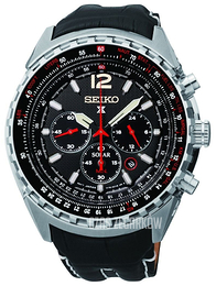 Seiko Czarny/Skóra Ø45 mm SSC289